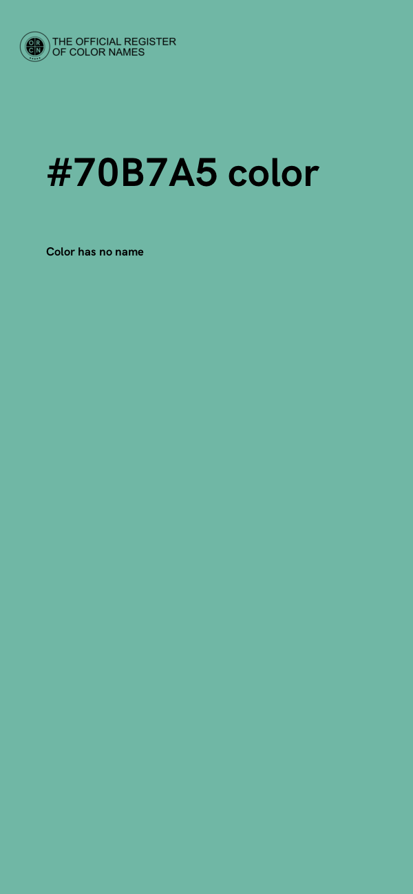 #70B7A5 color image