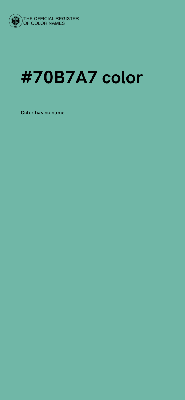 #70B7A7 color image