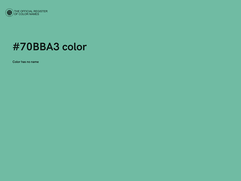 #70BBA3 color image