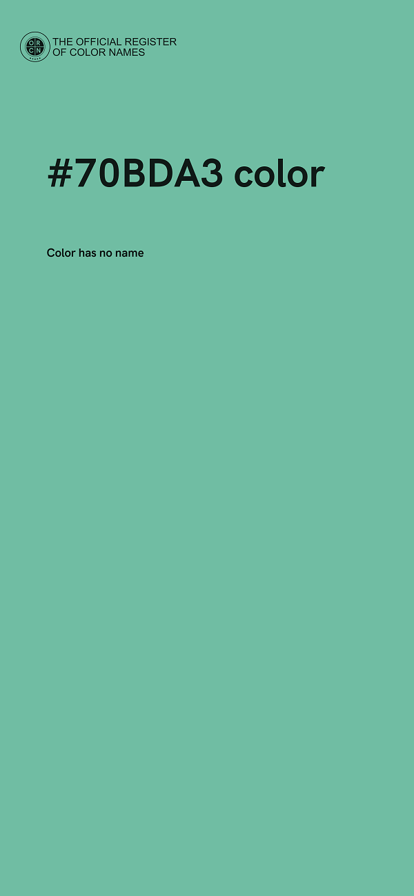 #70BDA3 color image