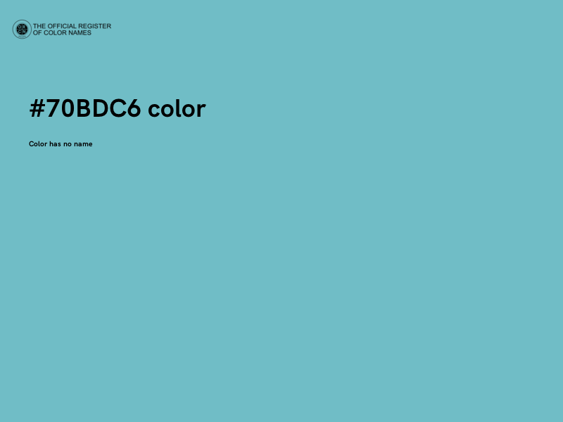 #70BDC6 color image