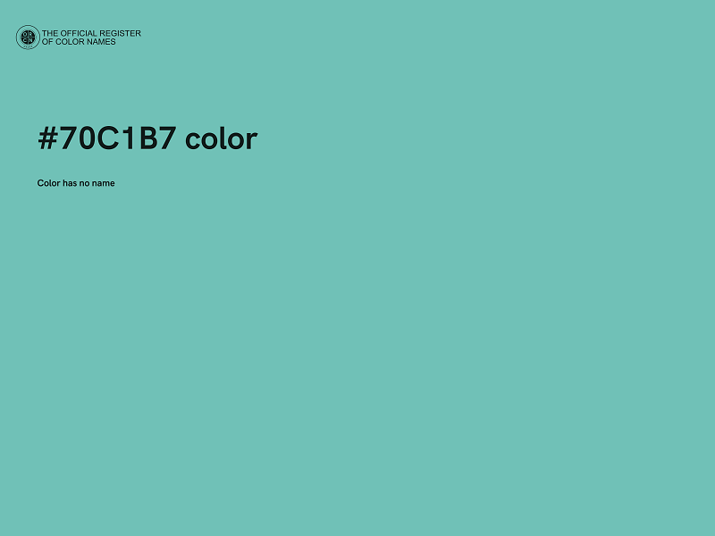 #70C1B7 color image