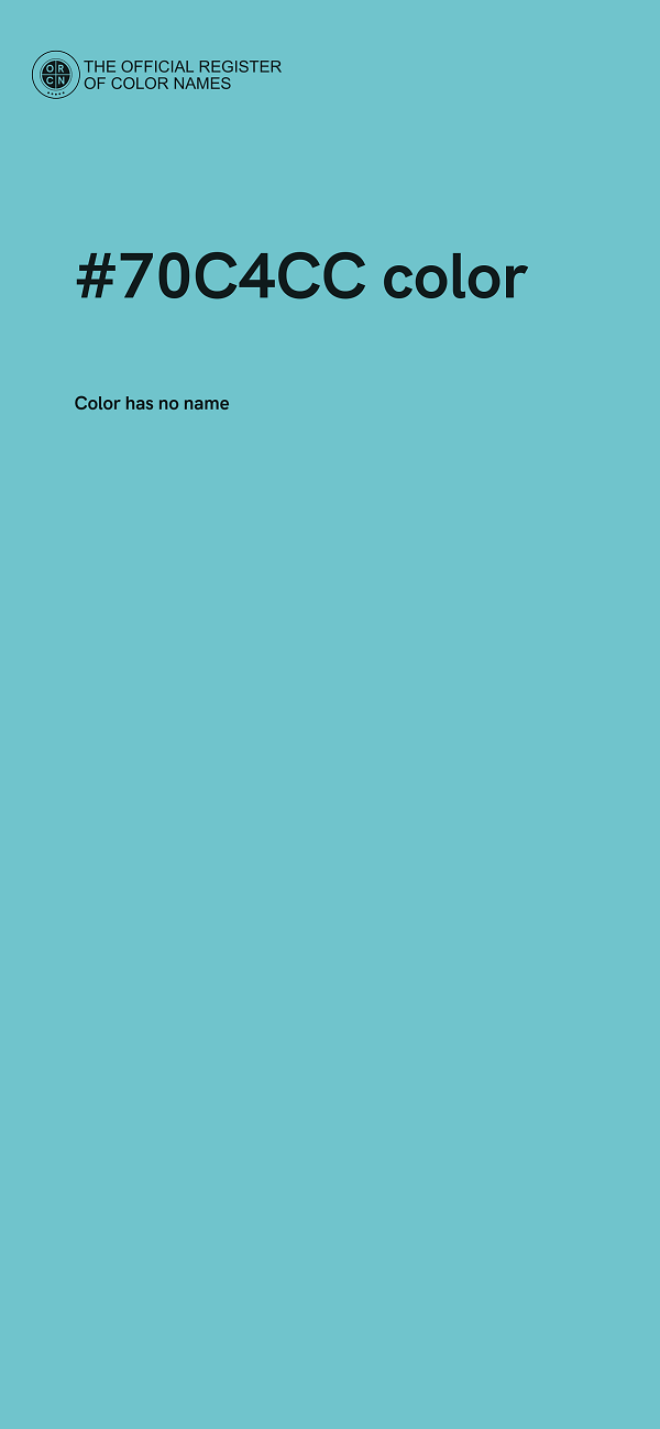 #70C4CC color image