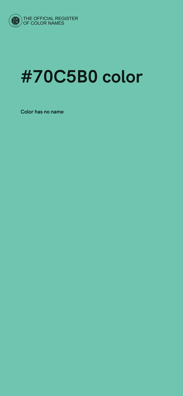 #70C5B0 color image