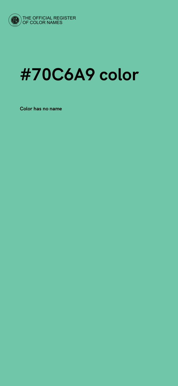 #70C6A9 color image