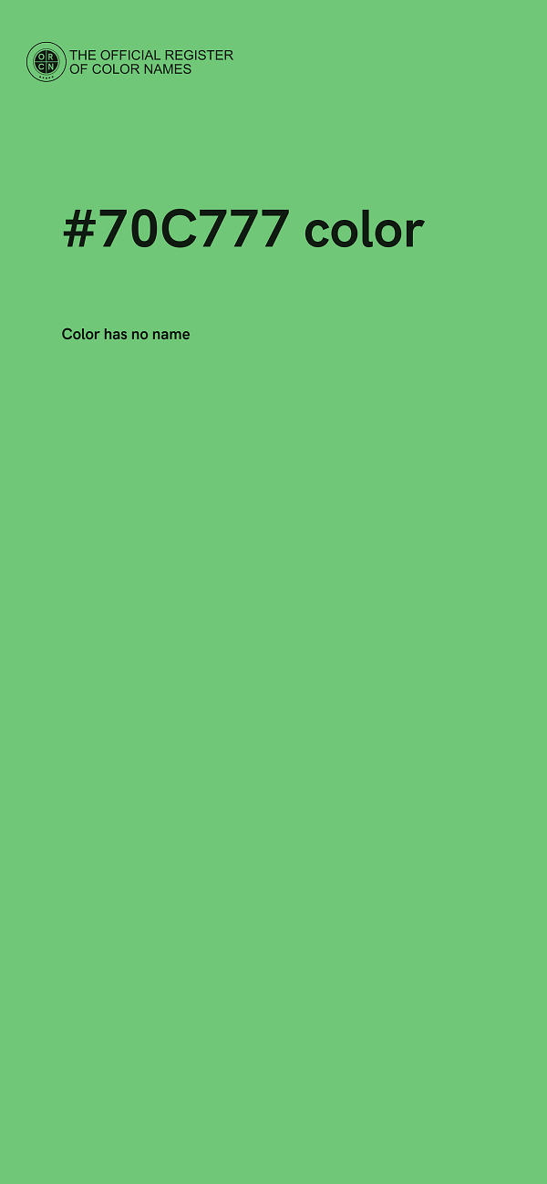 #70C777 color image