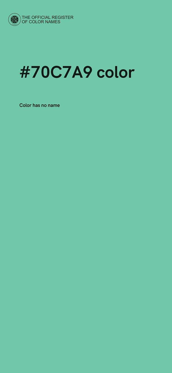 #70C7A9 color image