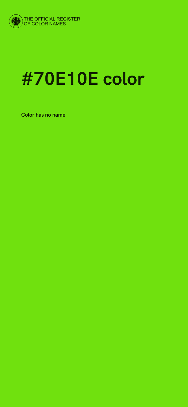 #70E10E color image
