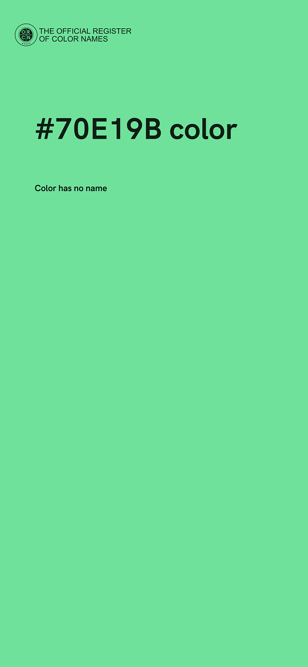 #70E19B color image