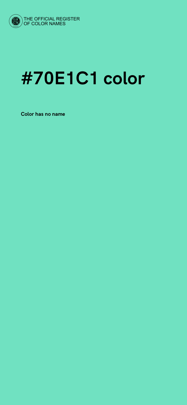 #70E1C1 color image