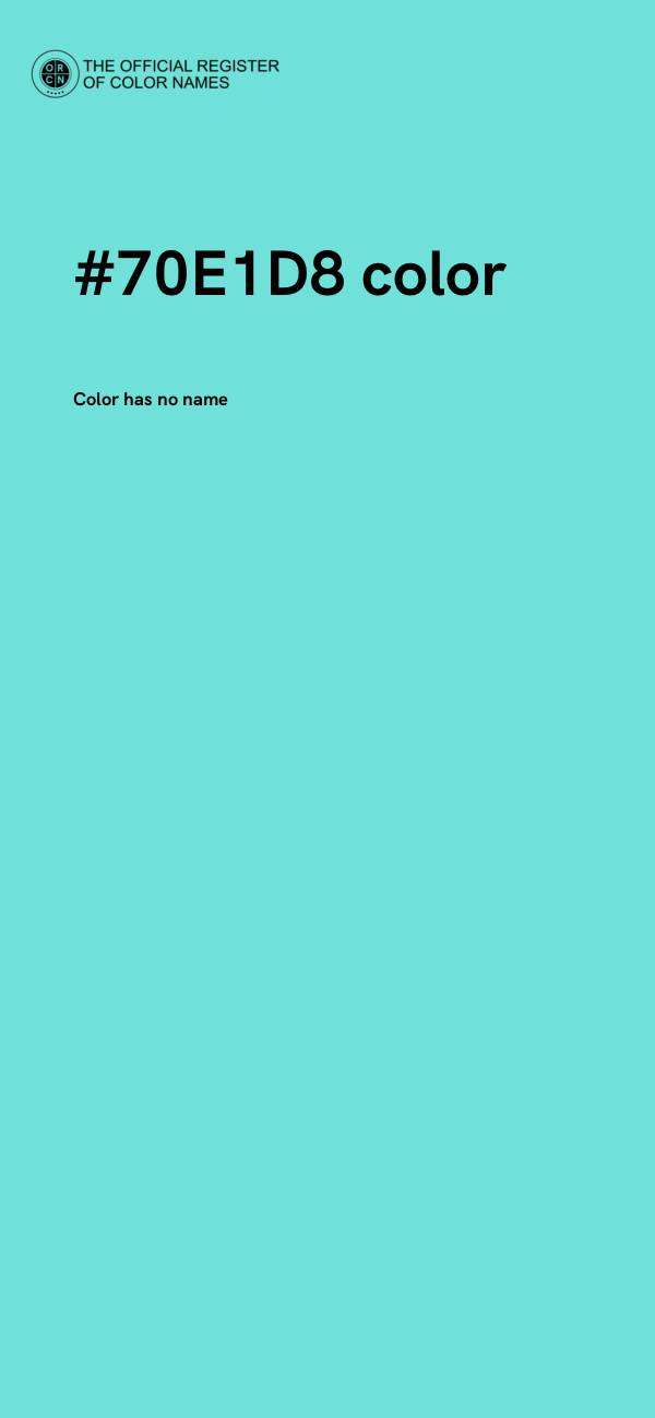 #70E1D8 color image