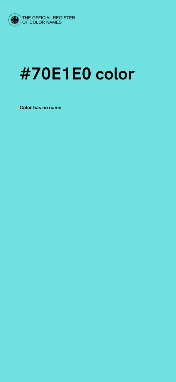 #70E1E0 color image