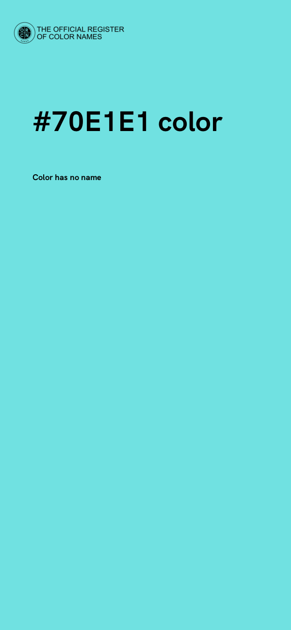#70E1E1 color image