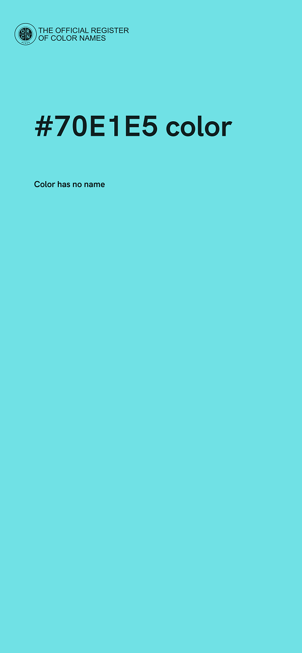 #70E1E5 color image