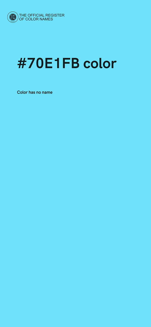 #70E1FB color image