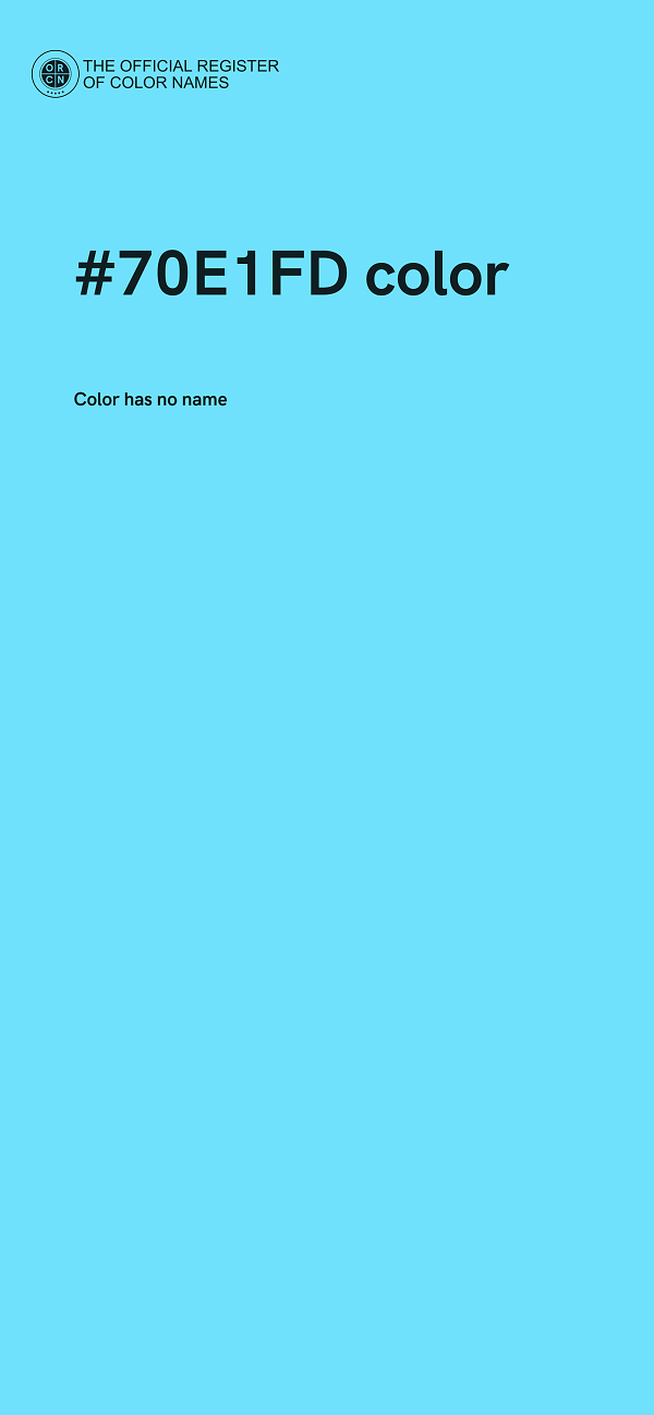 #70E1FD color image