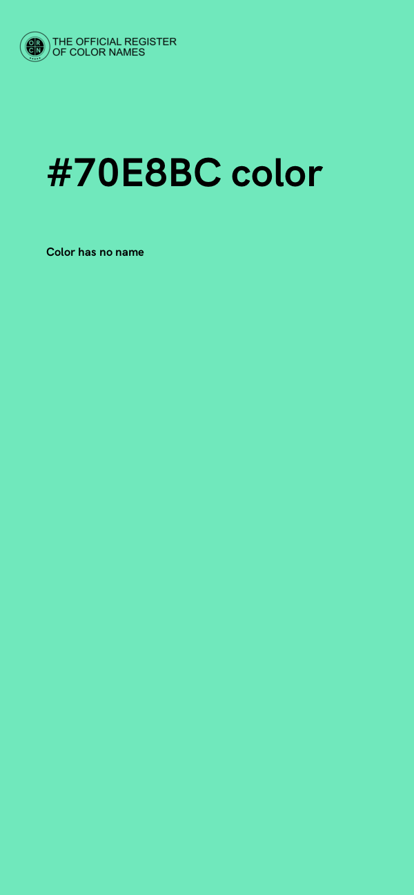 #70E8BC color image