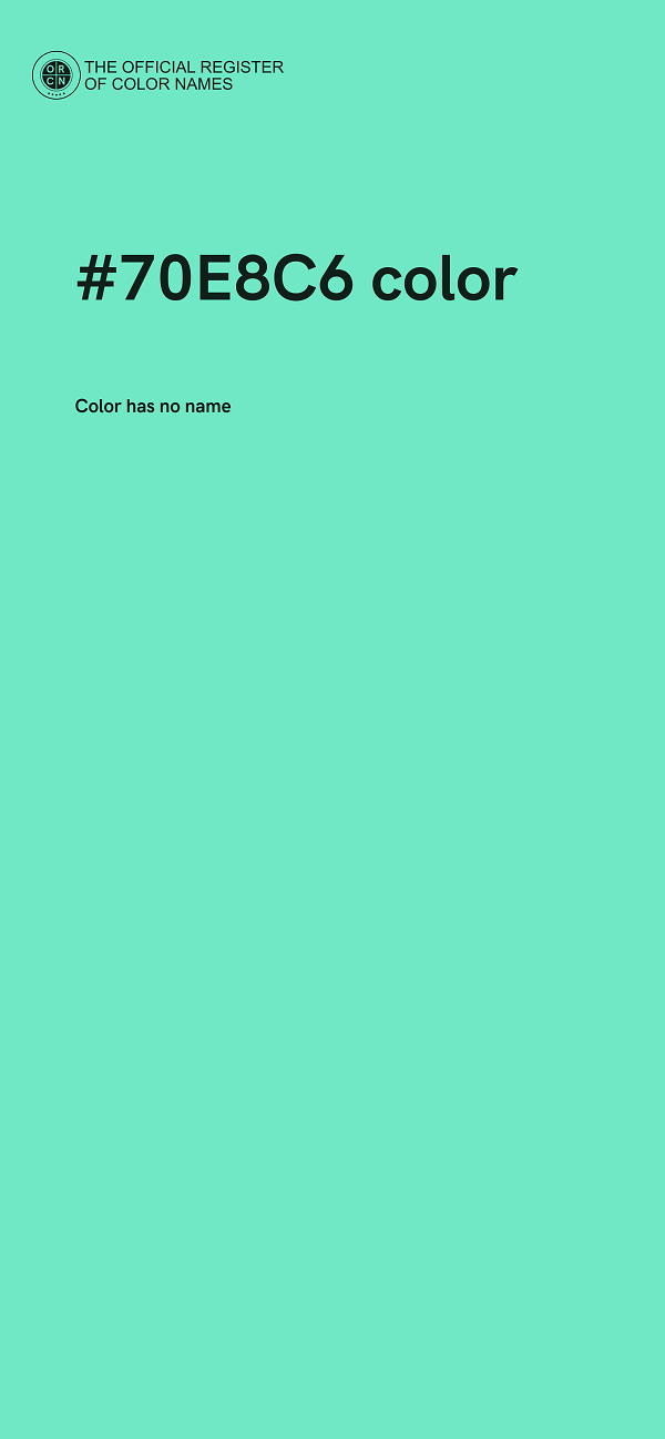 #70E8C6 color image