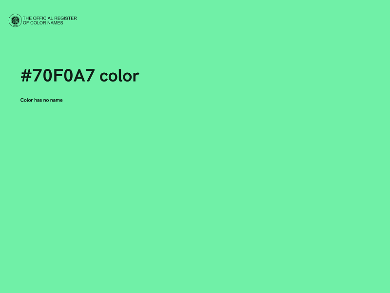 #70F0A7 color image