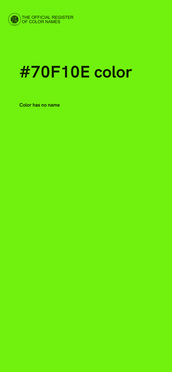 #70F10E color image