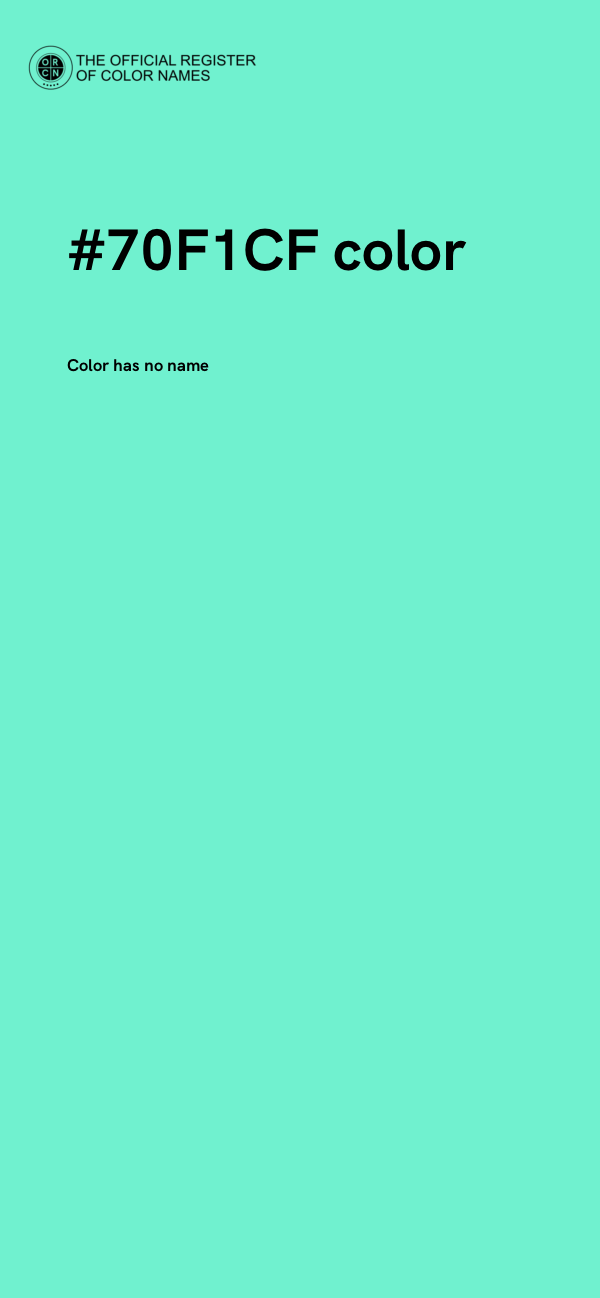 #70F1CF color image