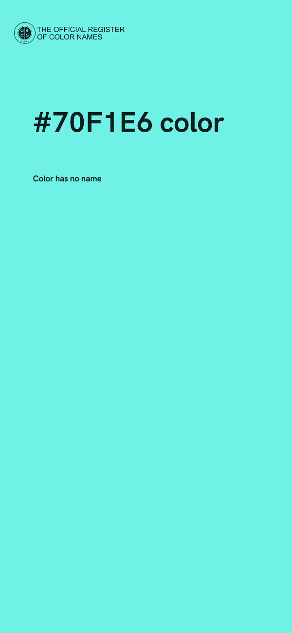 #70F1E6 color image