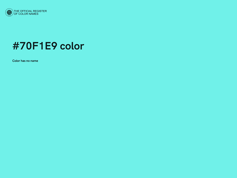 #70F1E9 color image