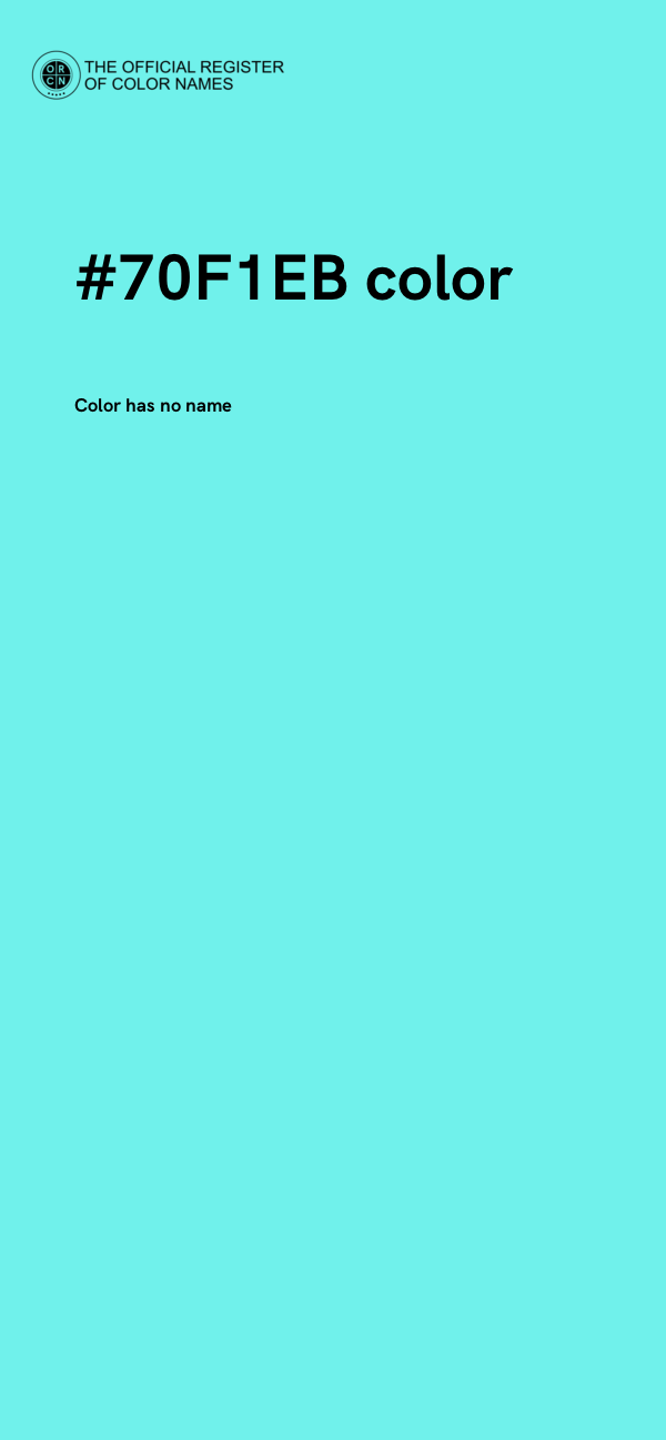 #70F1EB color image