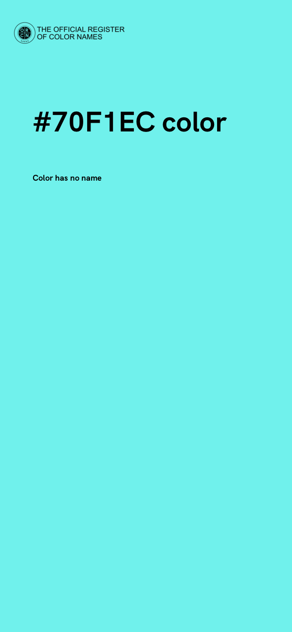 #70F1EC color image