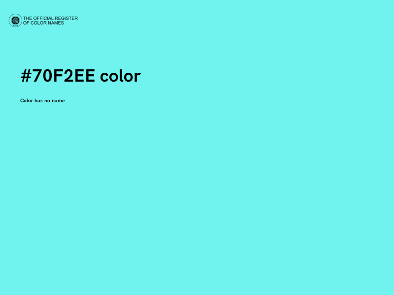 #70F2EE color image