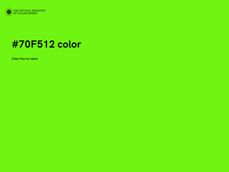 #70F512 color image