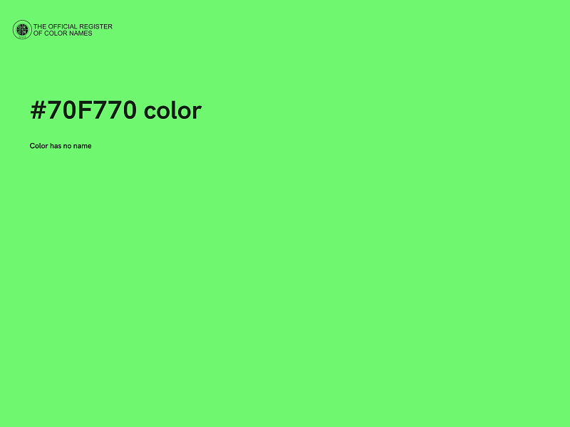 #70F770 color image