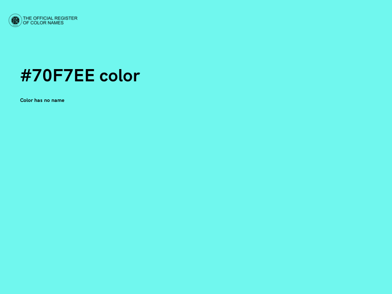 #70F7EE color image