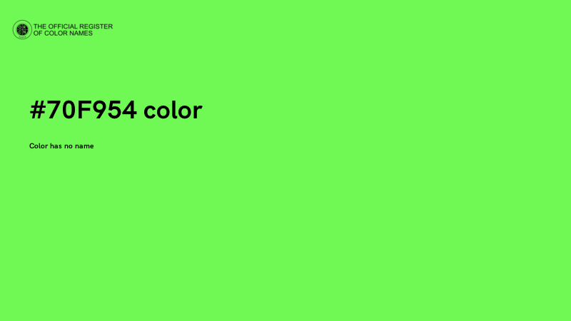 #70F954 color image