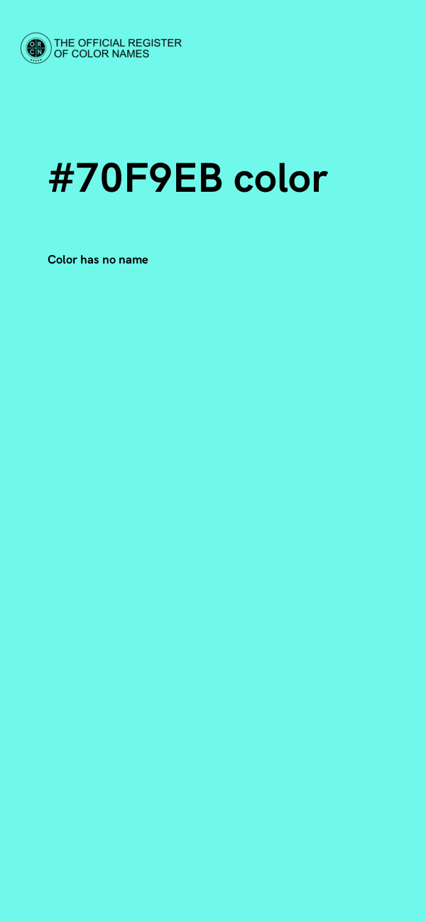 #70F9EB color image