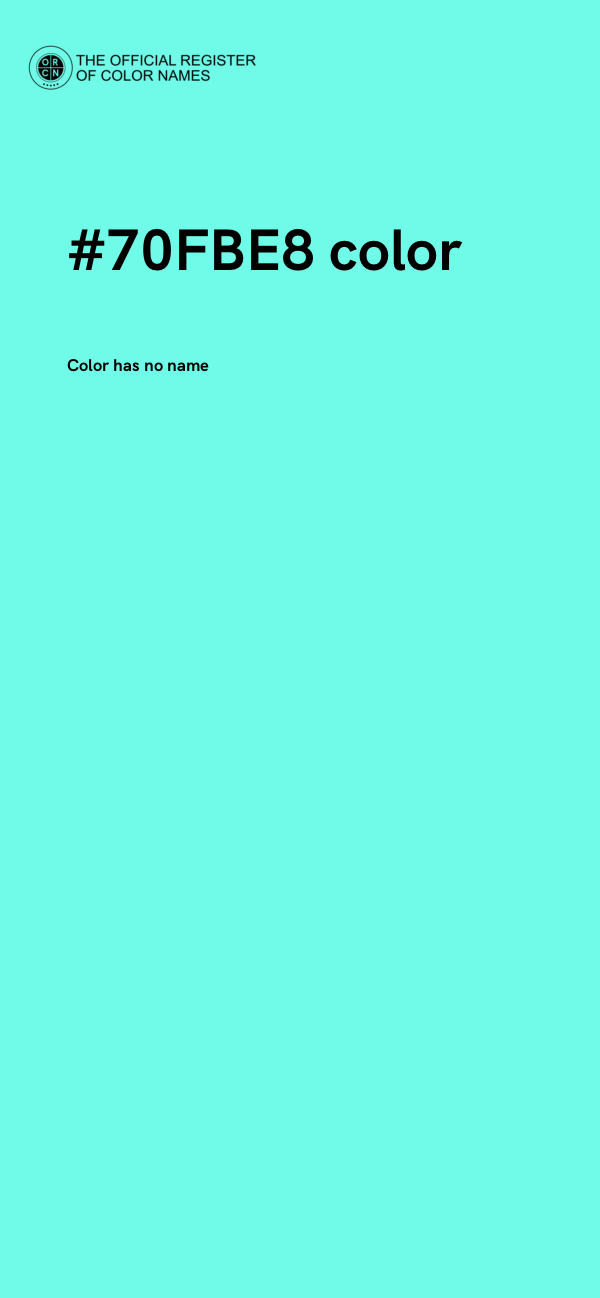 #70FBE8 color image