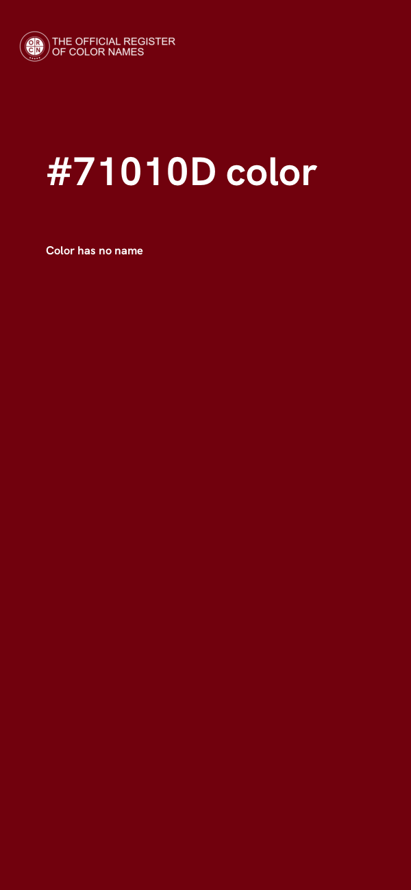 #71010D color image