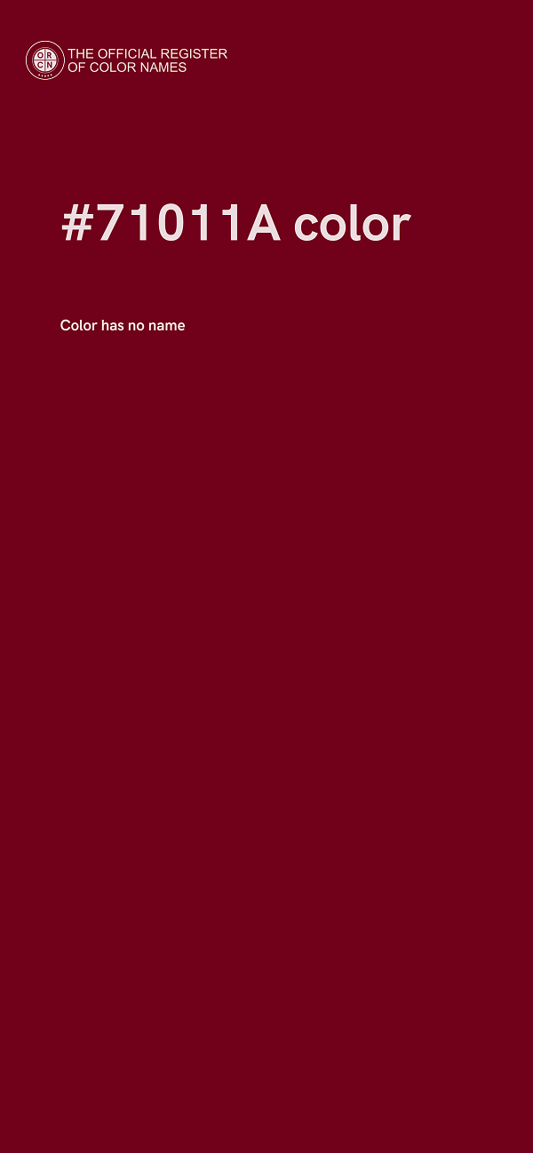 #71011A color image