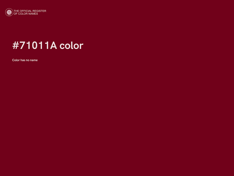 #71011A color image