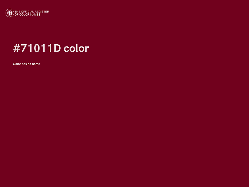 #71011D color image