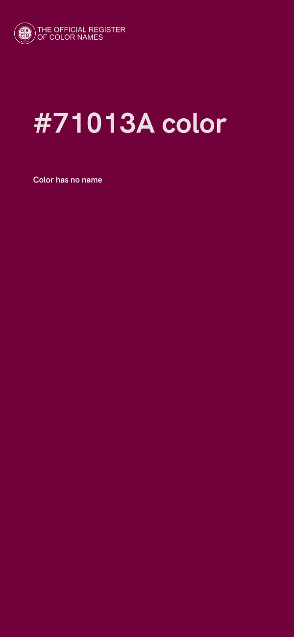 #71013A color image