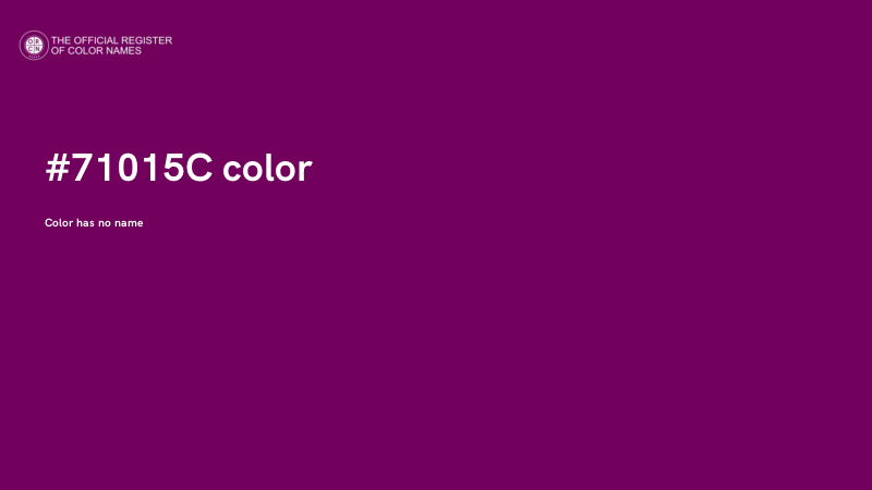 #71015C color image