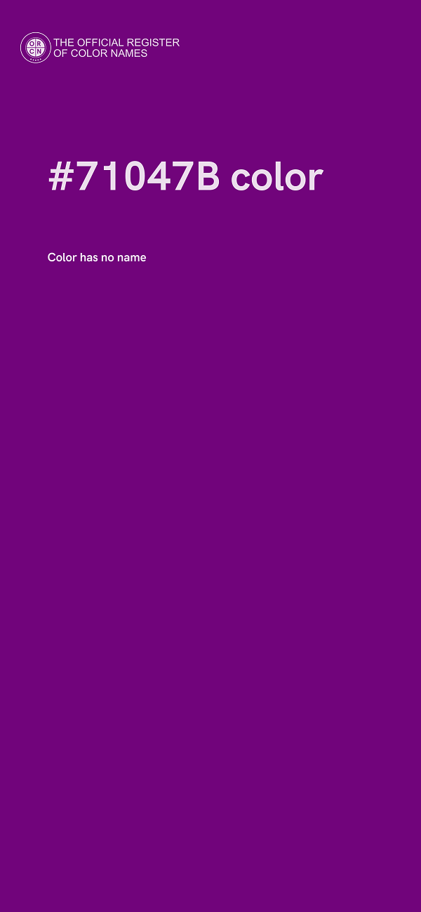 #71047B color image