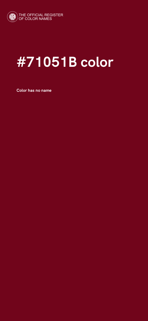 #71051B color image