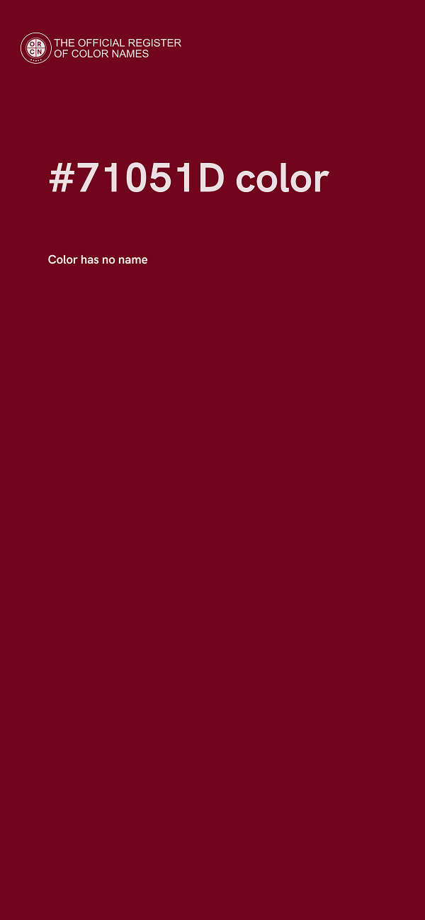 #71051D color image