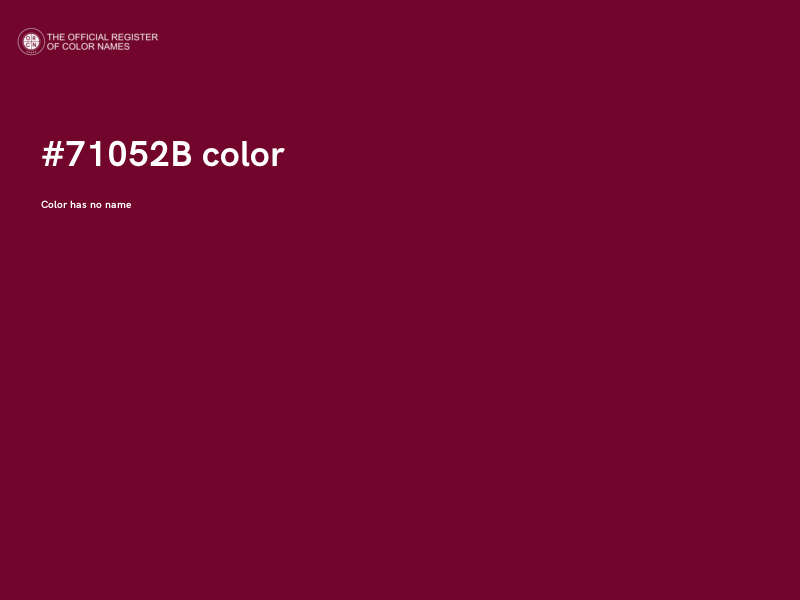#71052B color image