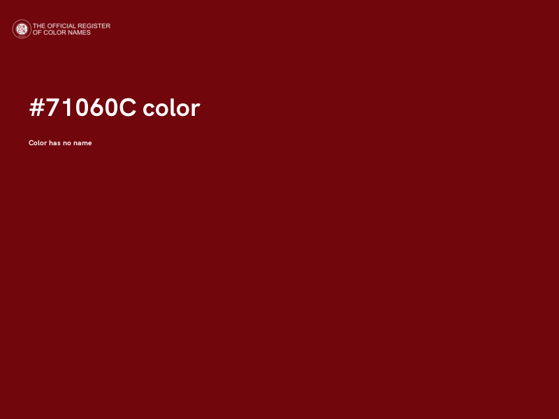 #71060C color image