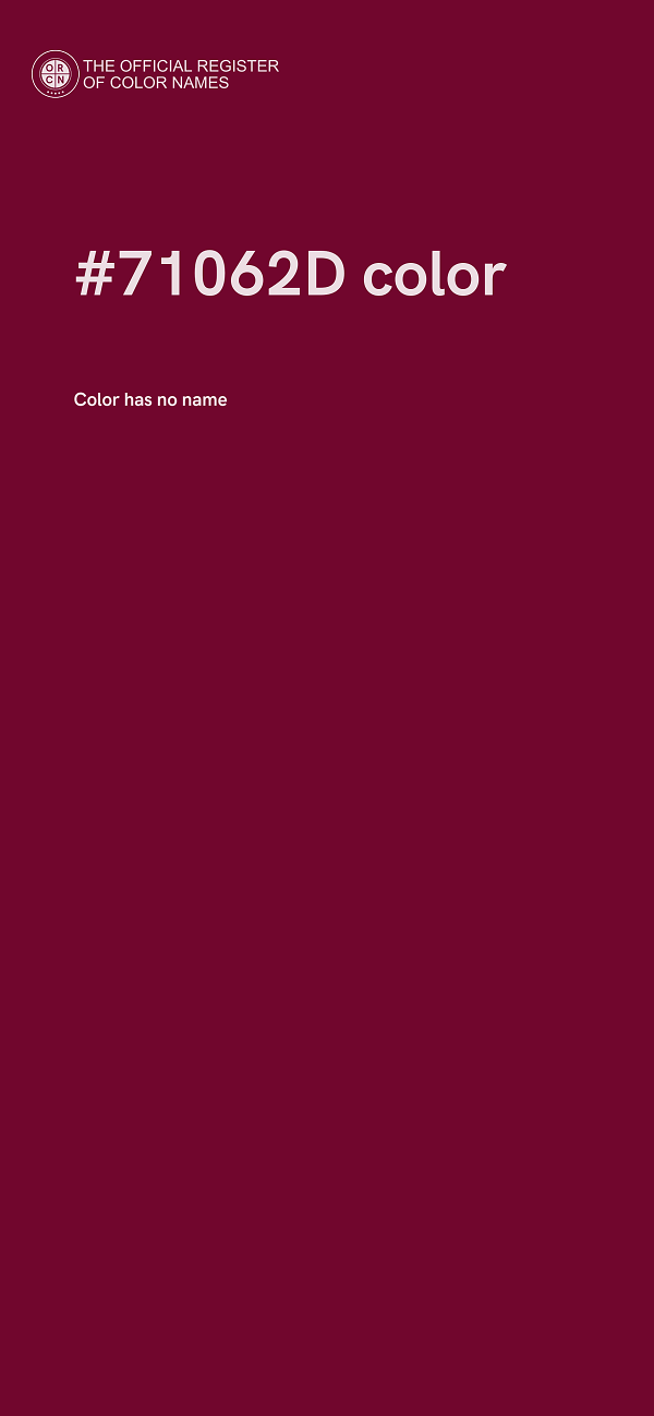 #71062D color image