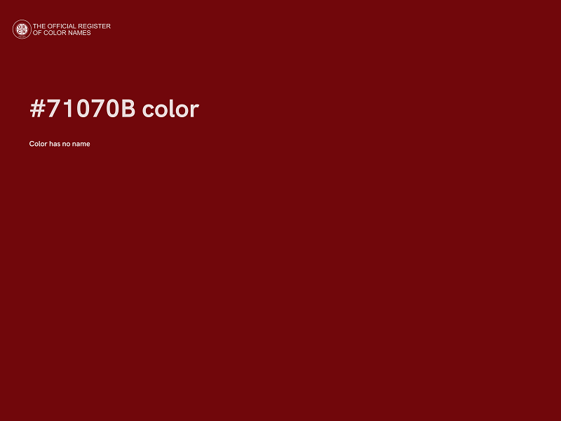 #71070B color image