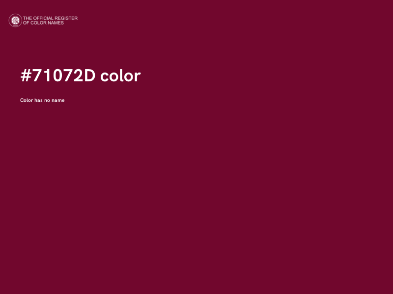 #71072D color image